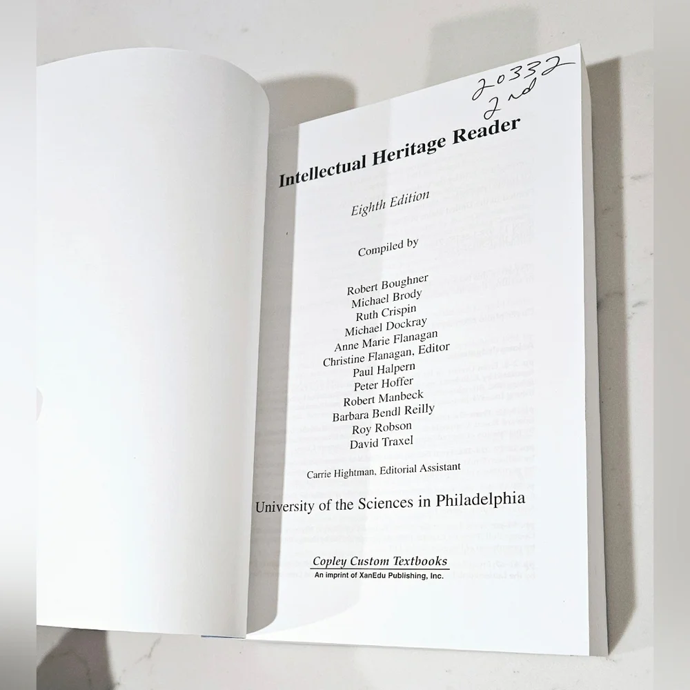 BOGO The Intellectual Heritage Reader Eighth Edition University of the Sciences